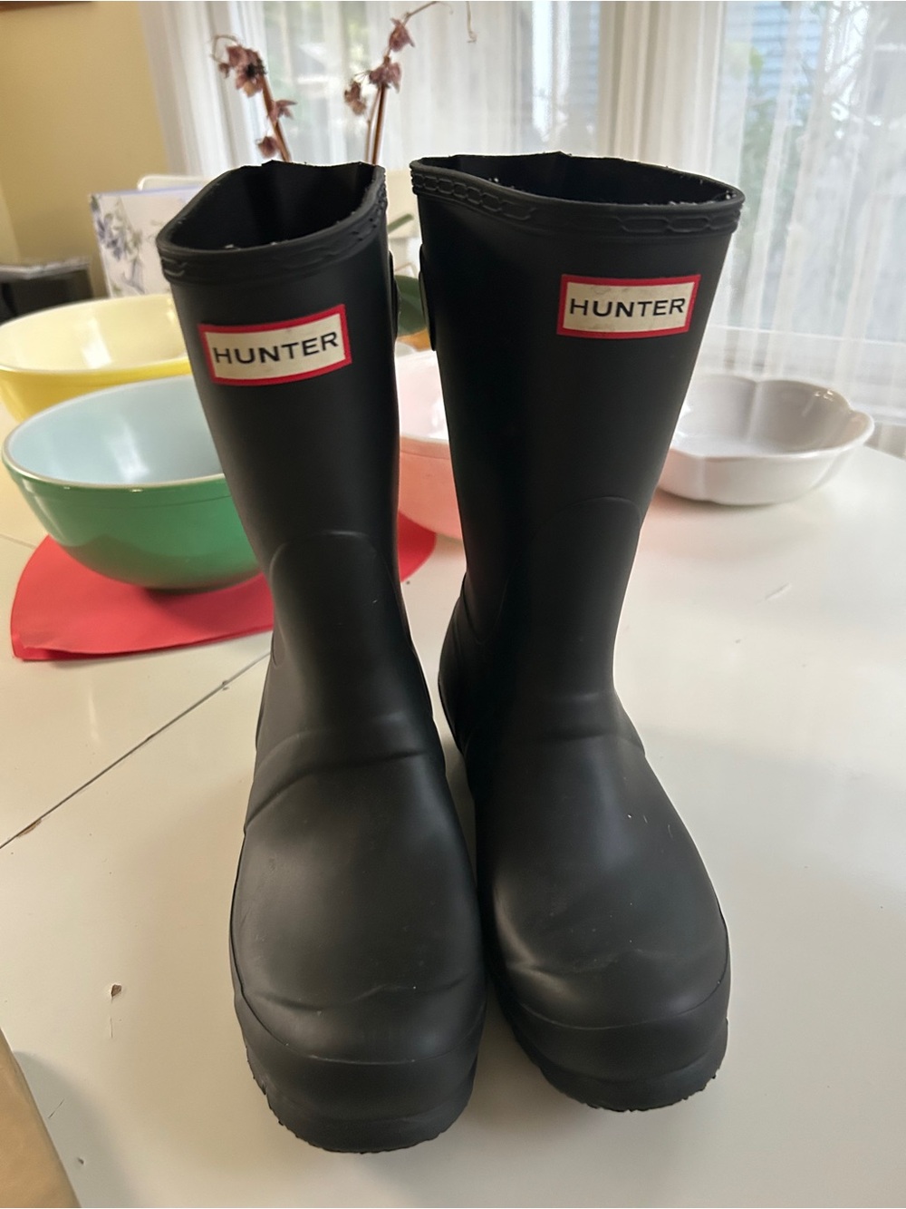 Hunter Black Rain Boots size 6 women’s